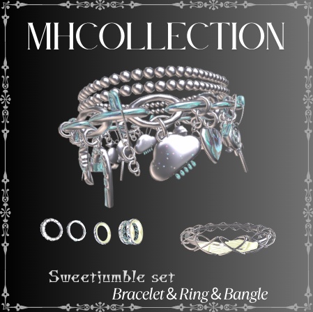 【VRC想定/17アバター対応】MH SweetJumble ブレスレット/リング/バングル