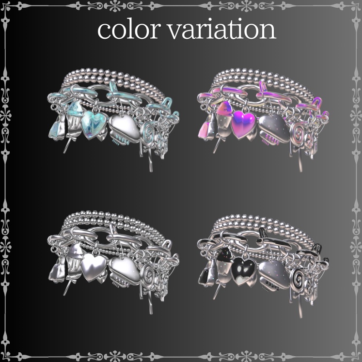 【VRC想定/17アバター対応】MH SweetJumble ブレスレット/リング/バングル