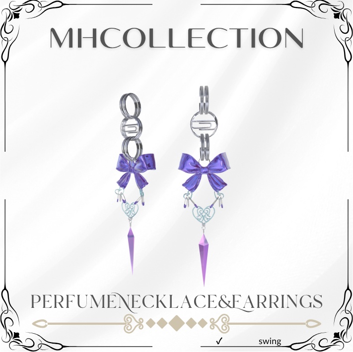 【VRC想定/19アバター対応】MH Perfume ネックレス/ピアス