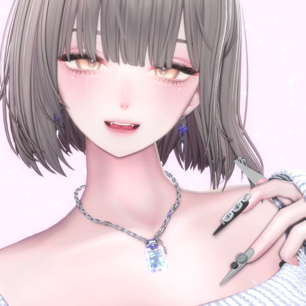【VRC想定/19アバター対応】MH Perfume ネックレス/ピアス