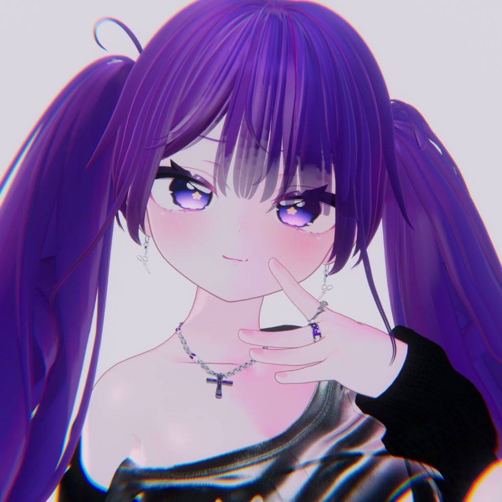 【VRC想定/19アバター対応】MH Crosspack ネックレス/ピアス/リング