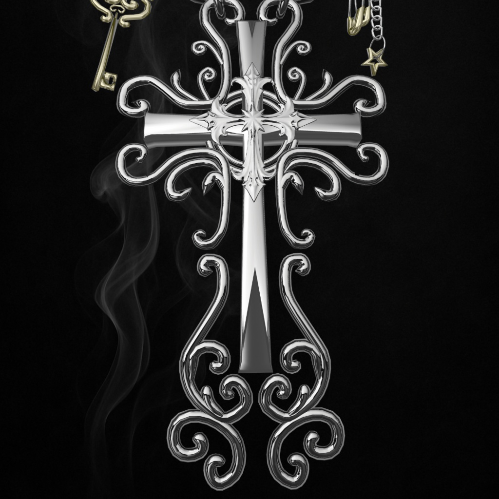 【VRC想定/17アバター対応】MH Sagradacross ネックレス