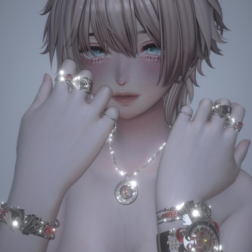 【VRC想定/14アバター対応】【MA対応】MH Allin Bangle&Ring