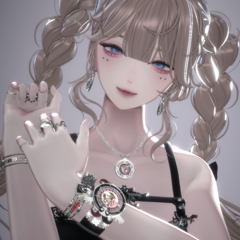 【VRC想定/14アバター対応】【MA対応】MH Allin Bangle&Ring