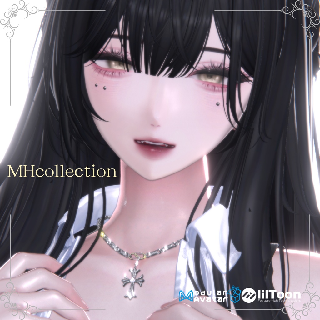 【VRC想定/16アバター対応】【MA対応】MH Cross S ネックレス