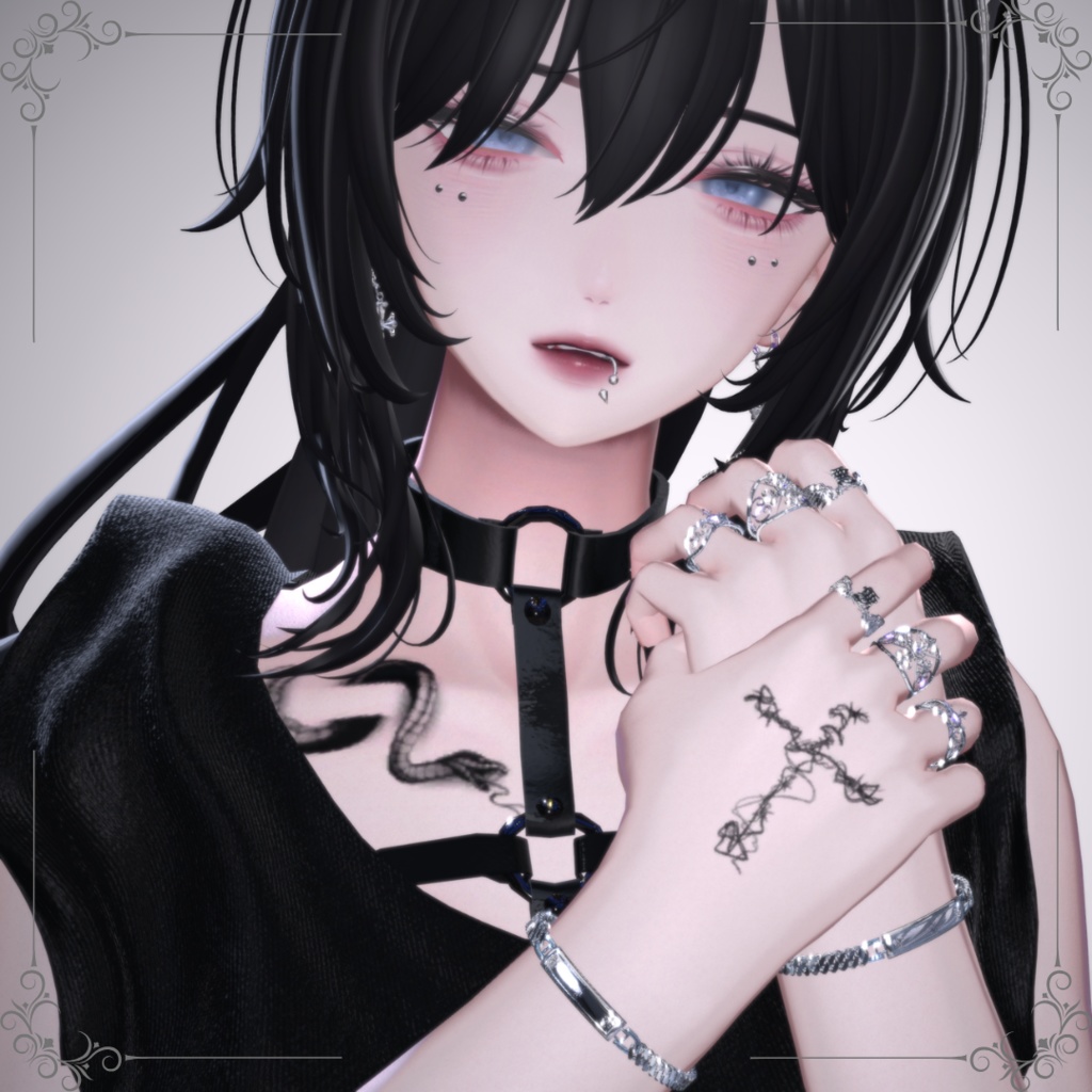 【VRC想定/17アバター対応】【MA対応】MH 煌 Ring&Bangle