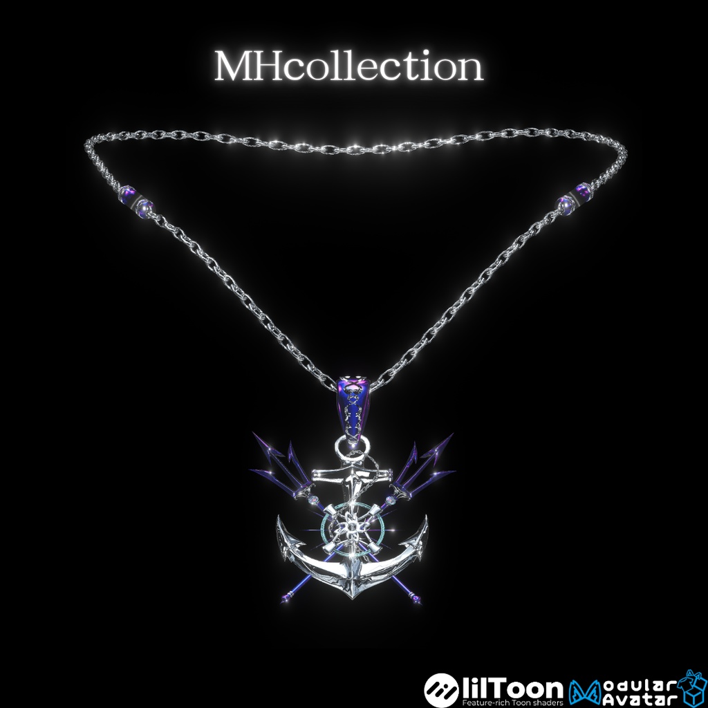 【VRC想定/16アバター対応】【MA対応】MH POSEIDON ネックレス