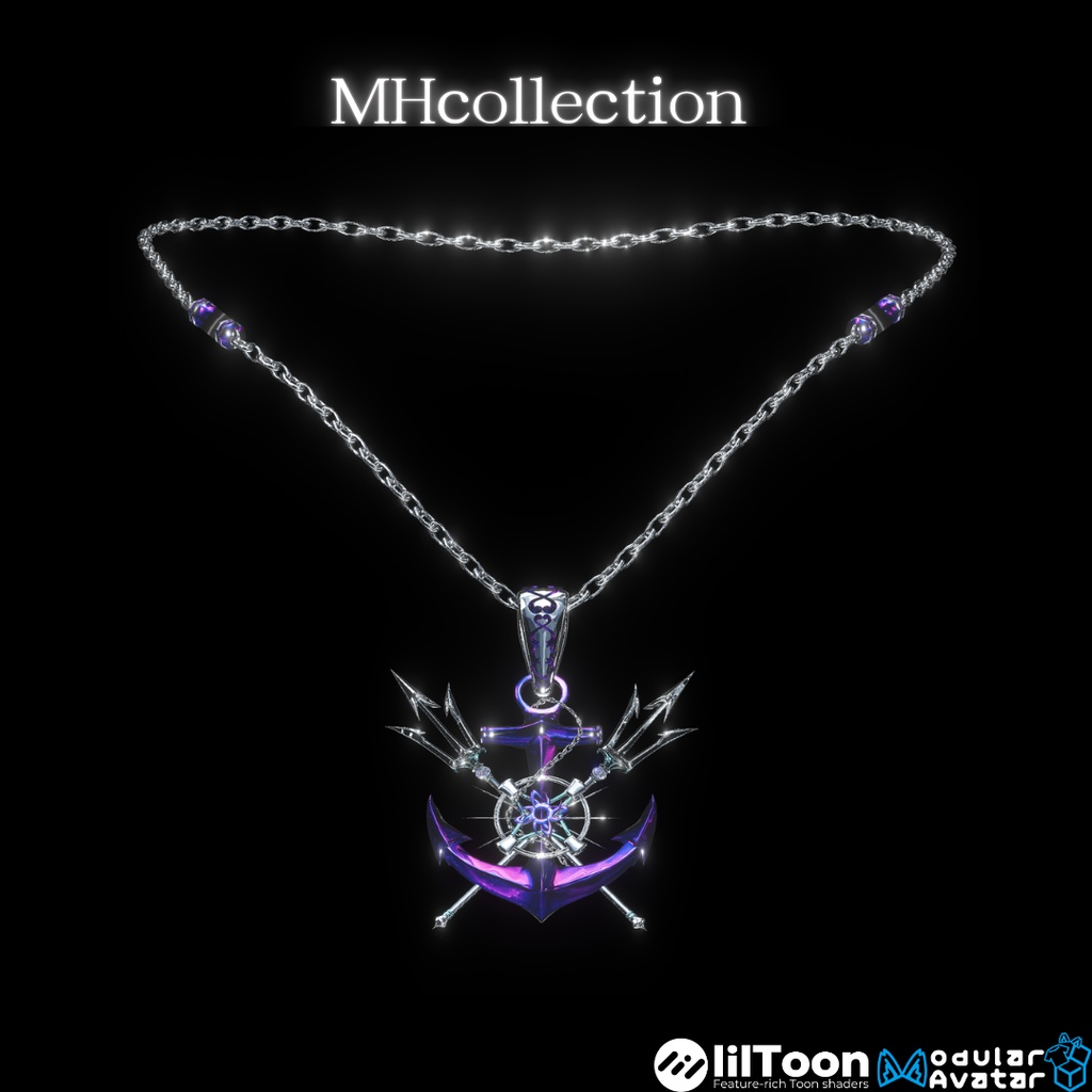 【VRC想定/16アバター対応】【MA対応】MH POSEIDON ネックレス