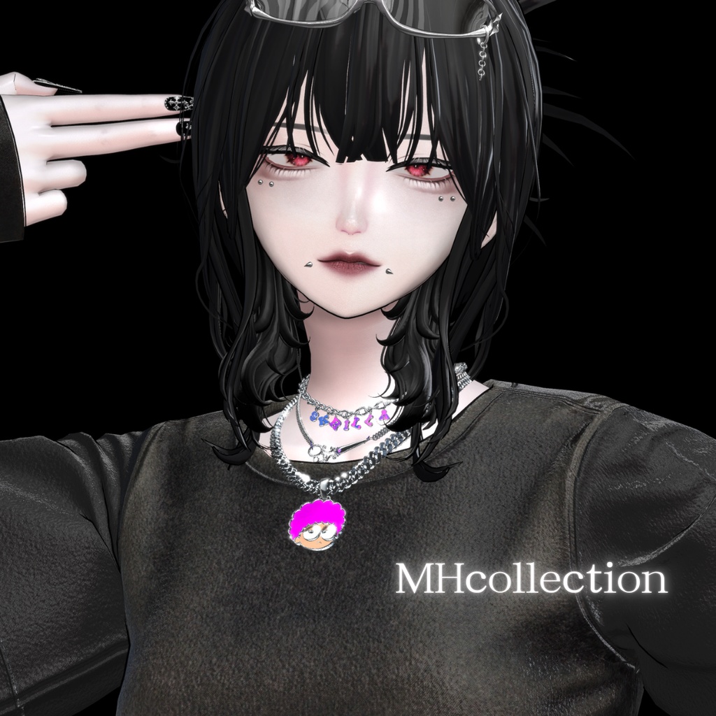 【VRC想定/19アバター対応】【MA対応】MH individuality ネックレス