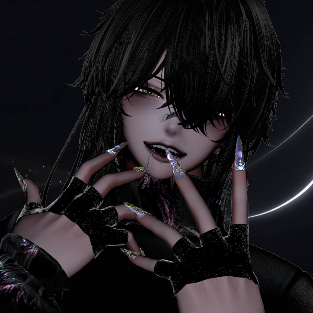 【VRC想定/19アバター対応】【MA対応】MH SOL&LUNA NAIL