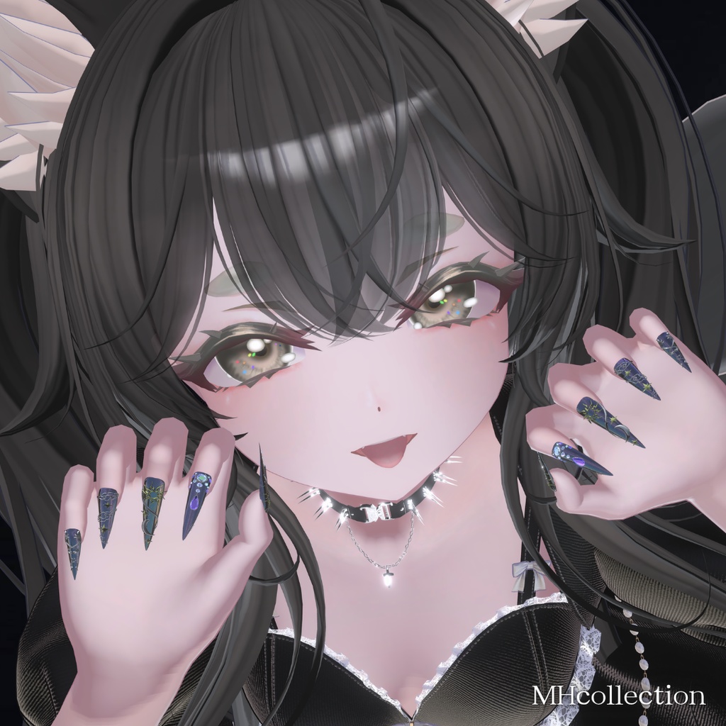 【VRC想定/19アバター対応】【MA対応】MH SOL&LUNA NAIL