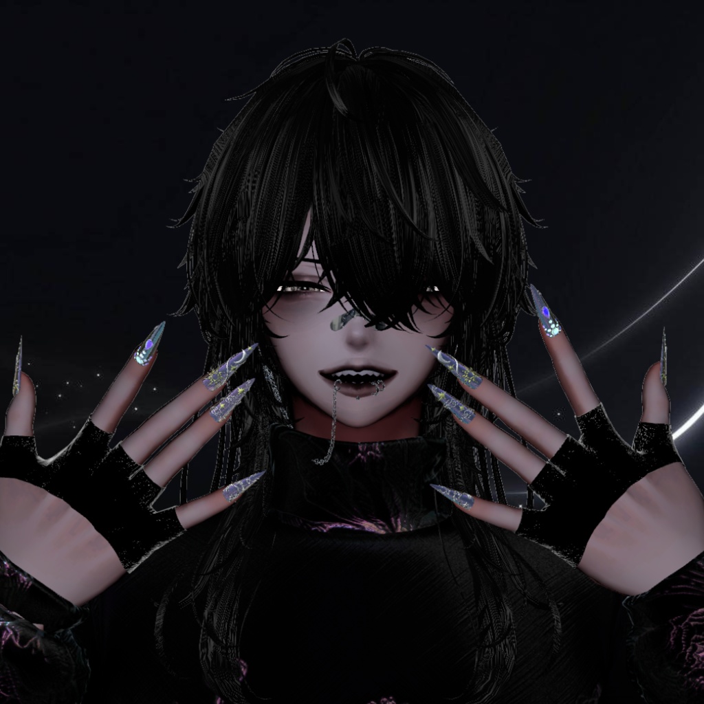 【VRC想定/19アバター対応】【MA対応】MH SOL&LUNA NAIL