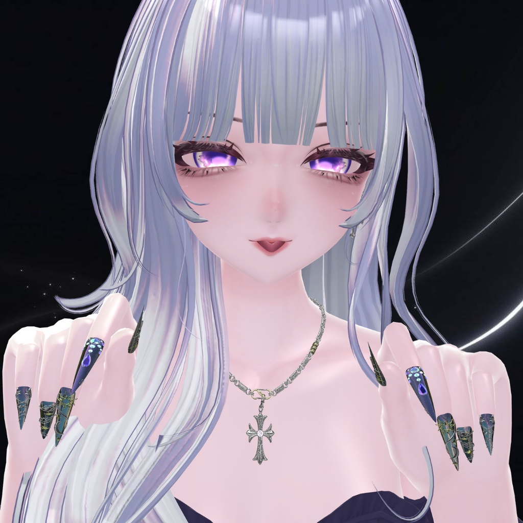 【VRC想定/19アバター対応】【MA対応】MH SOL&LUNA NAIL