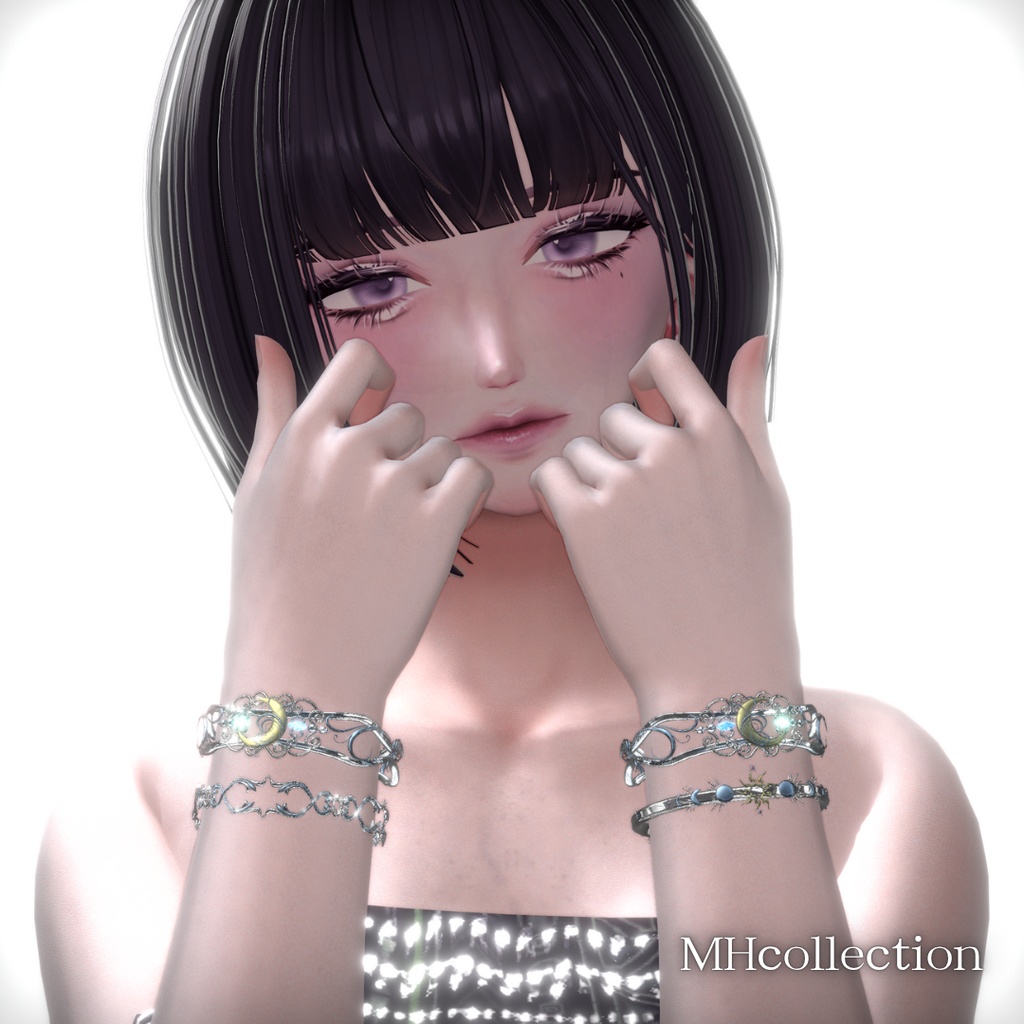 【VRC想定/17アバター対応】【MA対応】MH SOL&LUNA Bangle