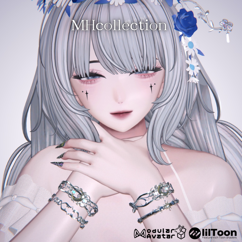 【VRC想定/17アバター対応】【MA対応】MH SOL&LUNA Bangle