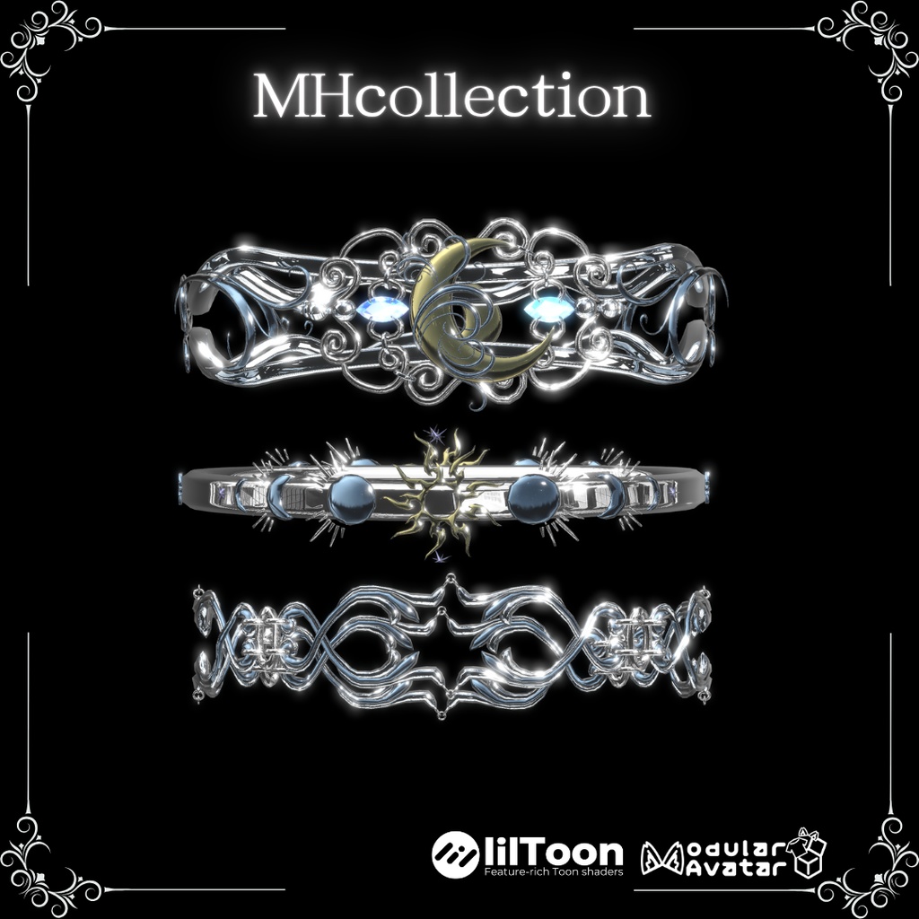 【VRC想定/17アバター対応】【MA対応】MH SOL&LUNA Bangle