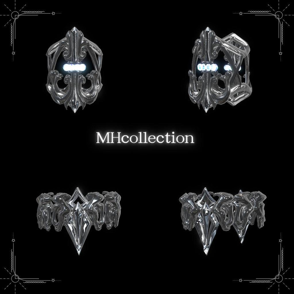 【VRC想定/18アバター対応】【MA対応】MH Rings 解