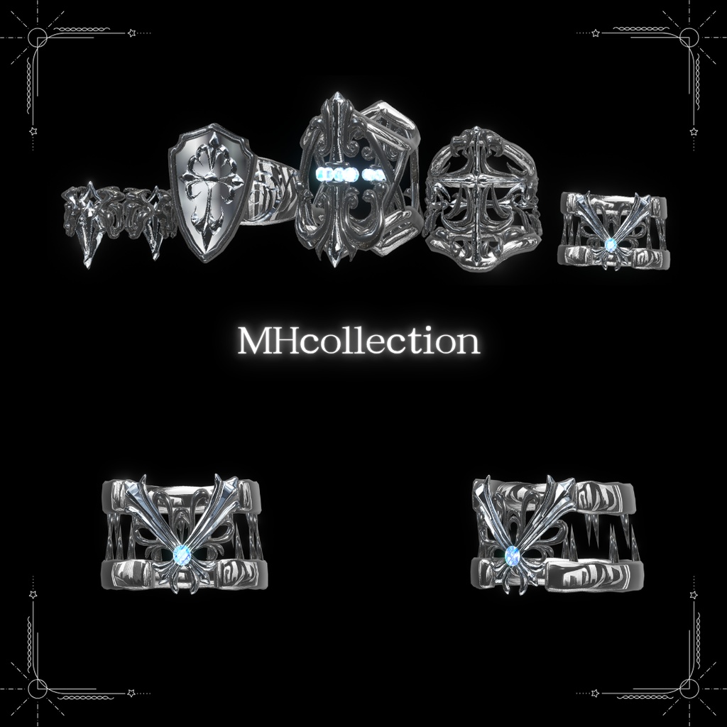 【VRC想定/18アバター対応】【MA対応】MH Rings 解