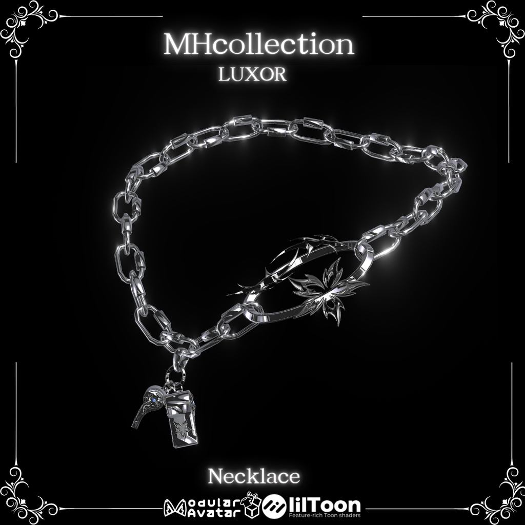 【VRC想定/19アバター対応】【MA対応】MH LUXOR Necklace&Earring&Ring