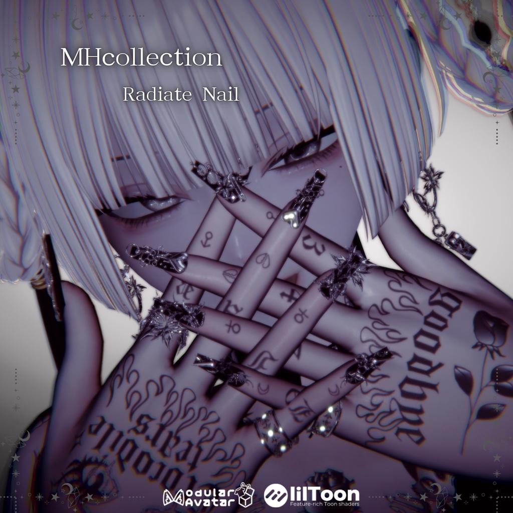 【VRC想定/22アバター対応】【MA対応】MH Radiate Nail
