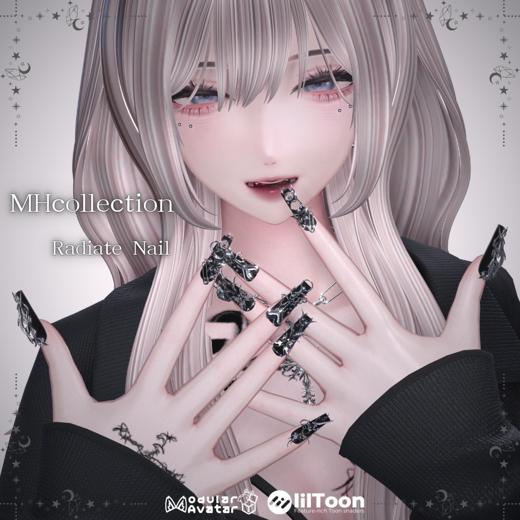 【VRC想定/22アバター対応】【MA対応】MH Radiate Nail