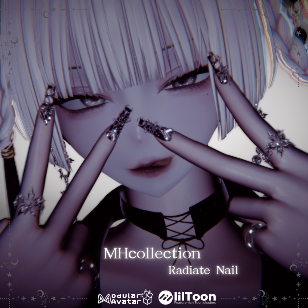【VRC想定/22アバター対応】【MA対応】MH Radiate Nail