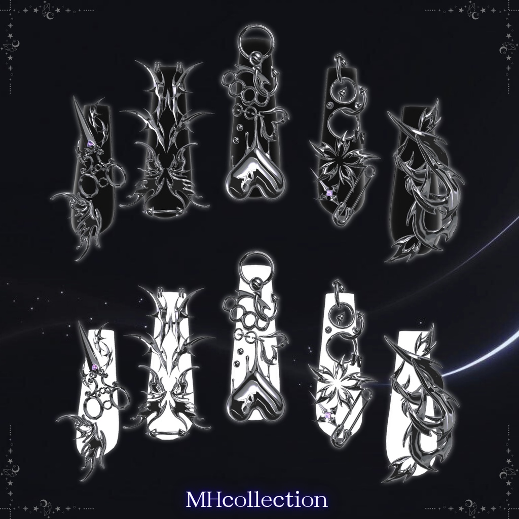 【VRC想定/22アバター対応】【MA対応】MH Radiate Nail
