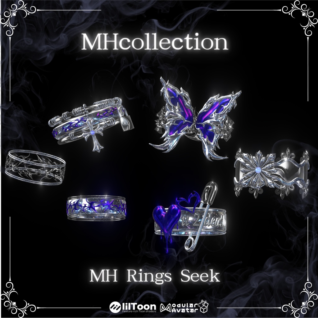 【VRC想定/20アバター対応】【MA対応】MH Rings Seek