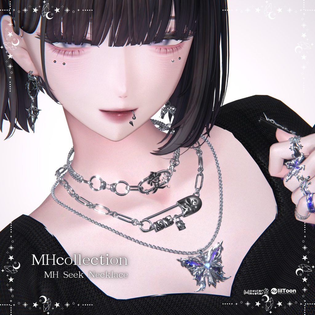 【VRC想定/20アバター対応】【MA対応】MH Seek Necklace