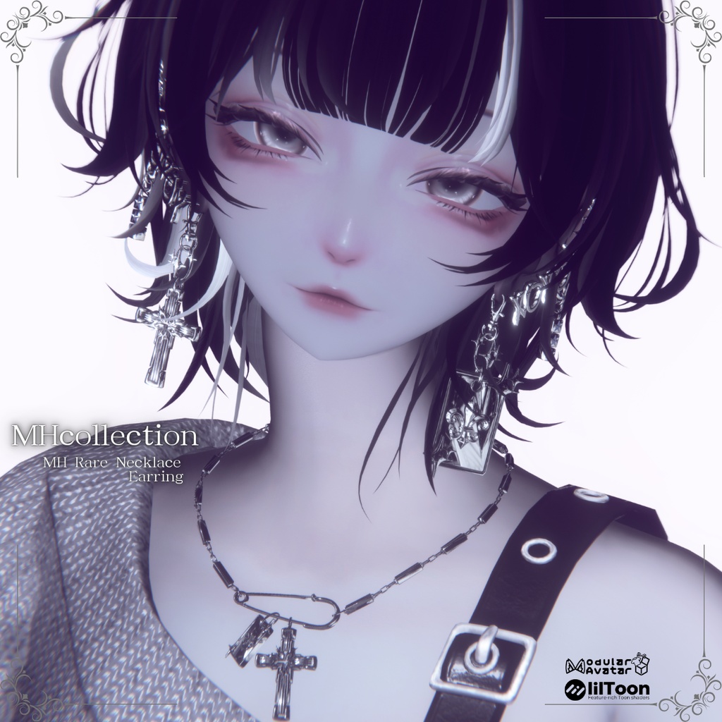 【VRC想定/20アバター対応】【MA対応】MH Rare Earring & Necklace