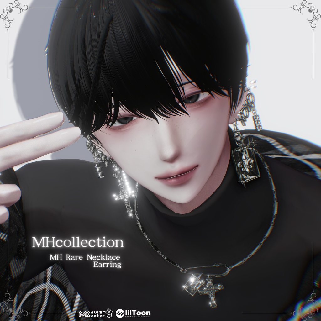 【VRC想定/20アバター対応】【MA対応】MH Rare Earring & Necklace
