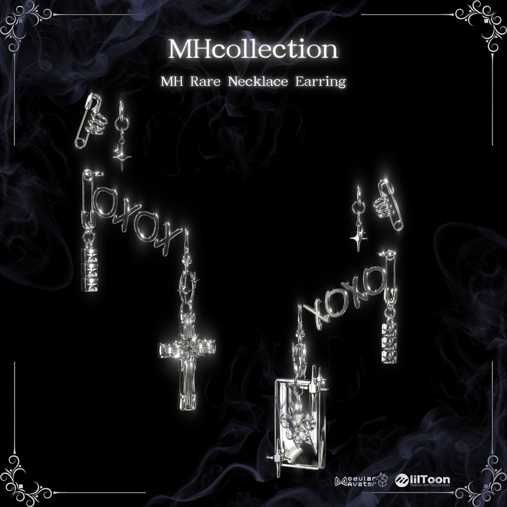 【VRC想定/20アバター対応】【MA対応】MH Rare Earring & Necklace