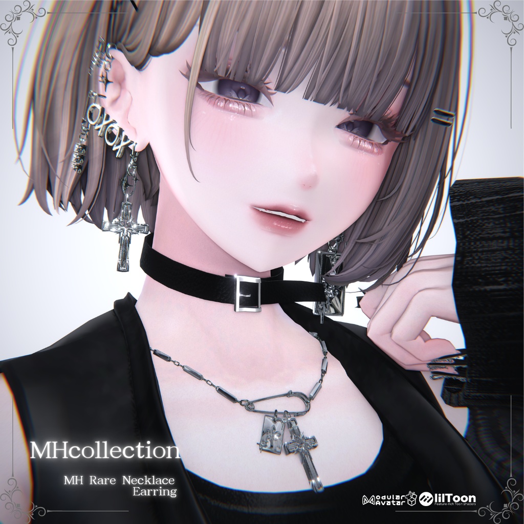 【VRC想定/20アバター対応】【MA対応】MH Rare Earring & Necklace