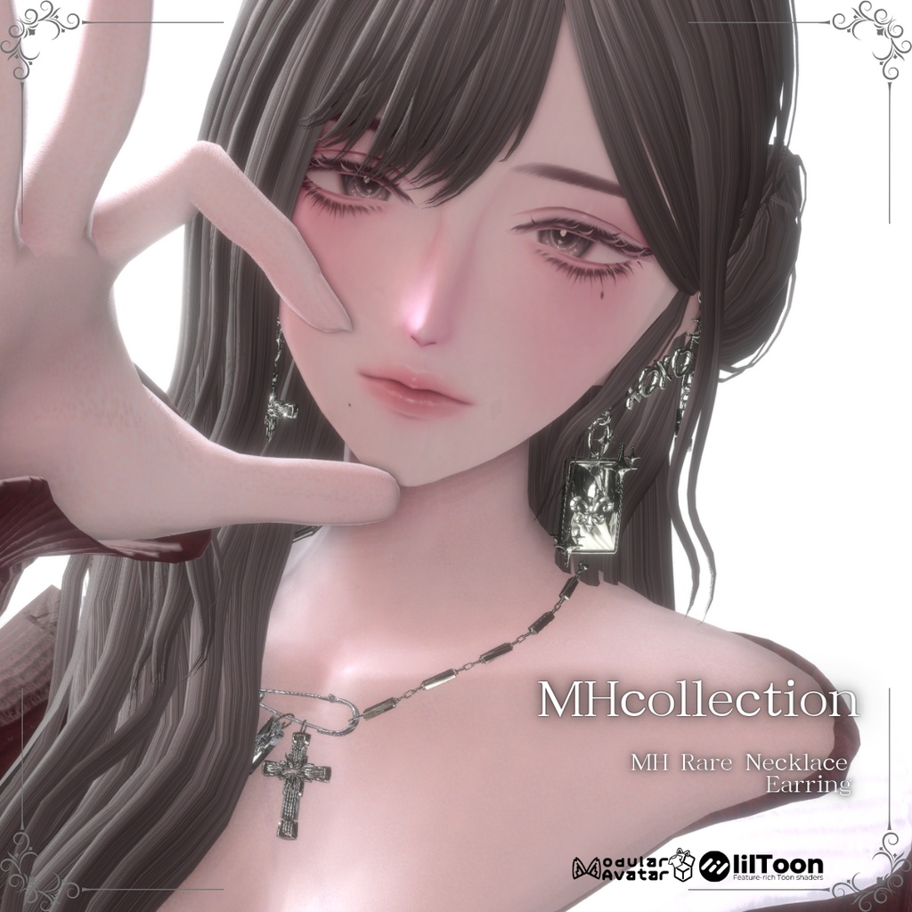 【VRC想定/20アバター対応】【MA対応】MH Rare Earring & Necklace