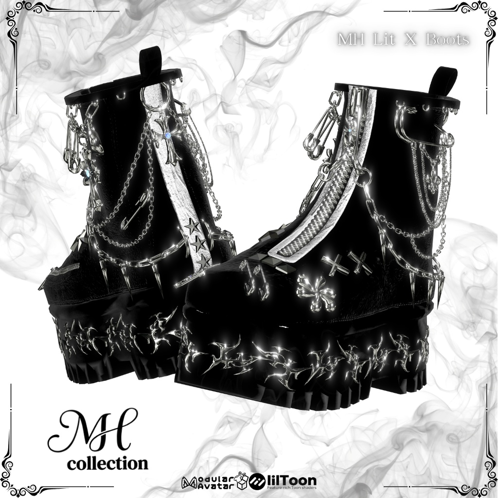 【VRC想定/20アバター対応】【MA対応】MH Lit X Boots