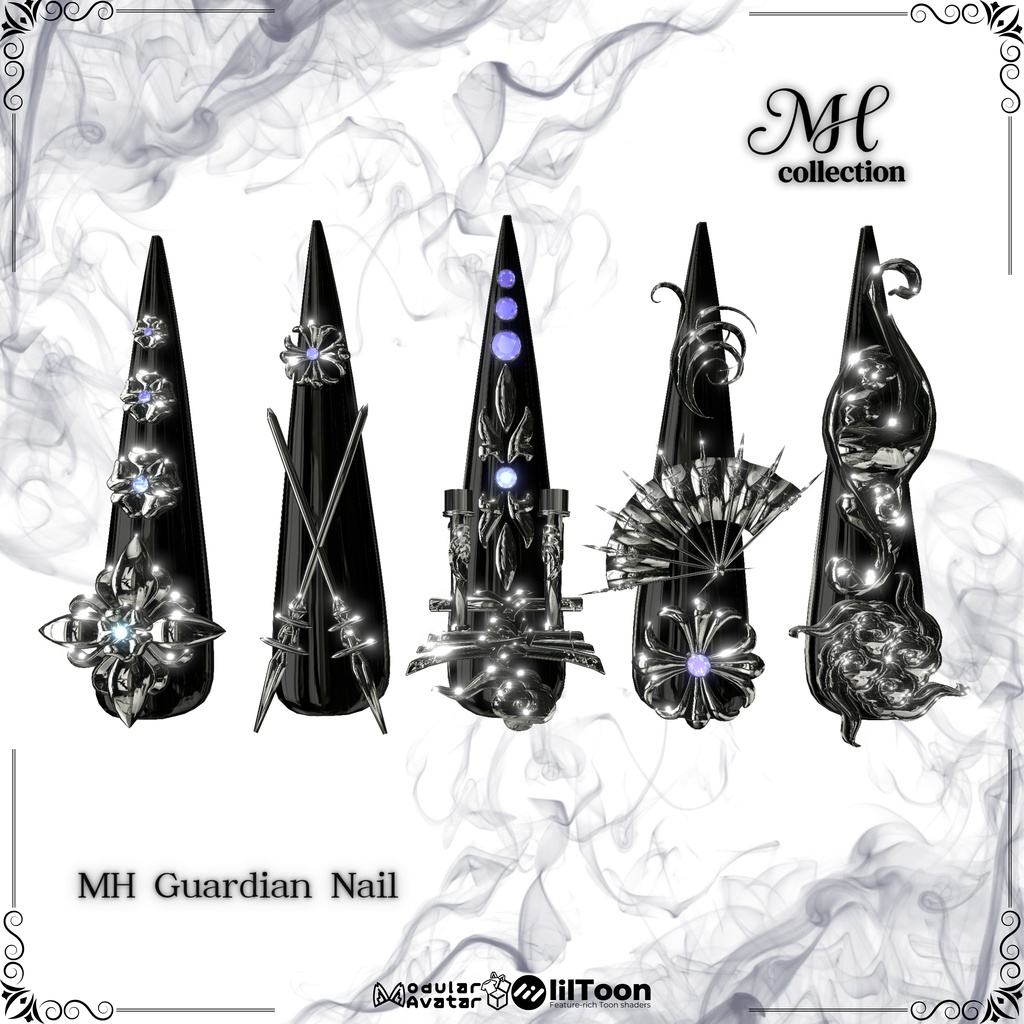 【VRC想定/21アバター対応】【MA対応】MH Guardian Nail