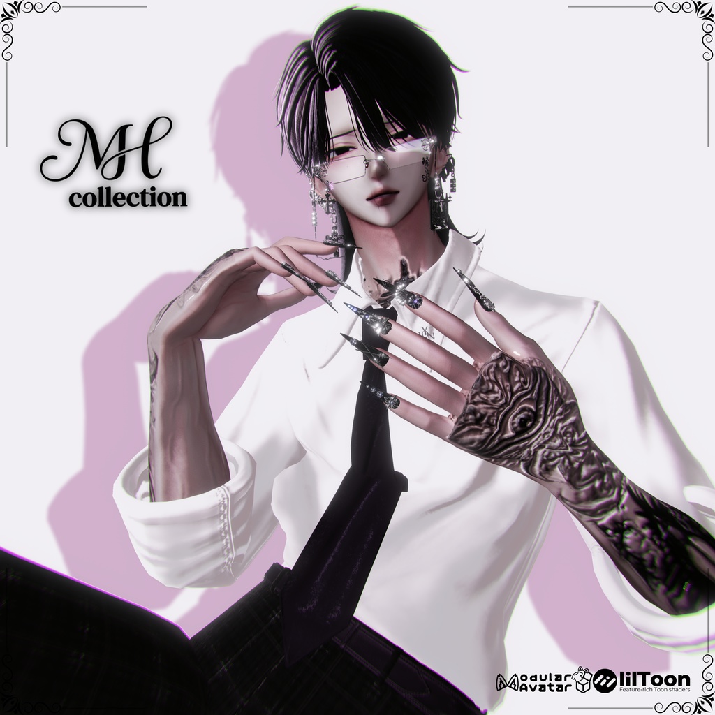 【VRC想定/21アバター対応】【MA対応】MH Guardian Nail