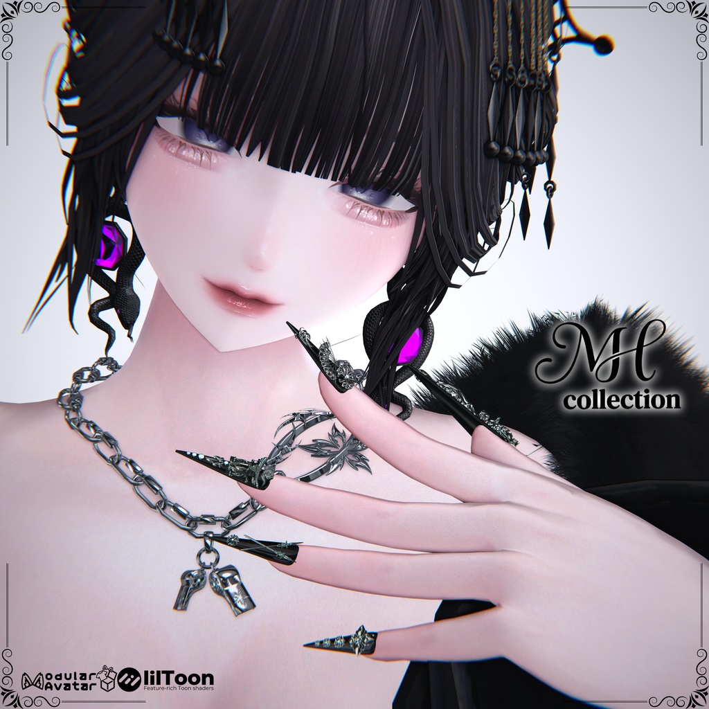 【VRC想定/21アバター対応】【MA対応】MH Guardian Nail