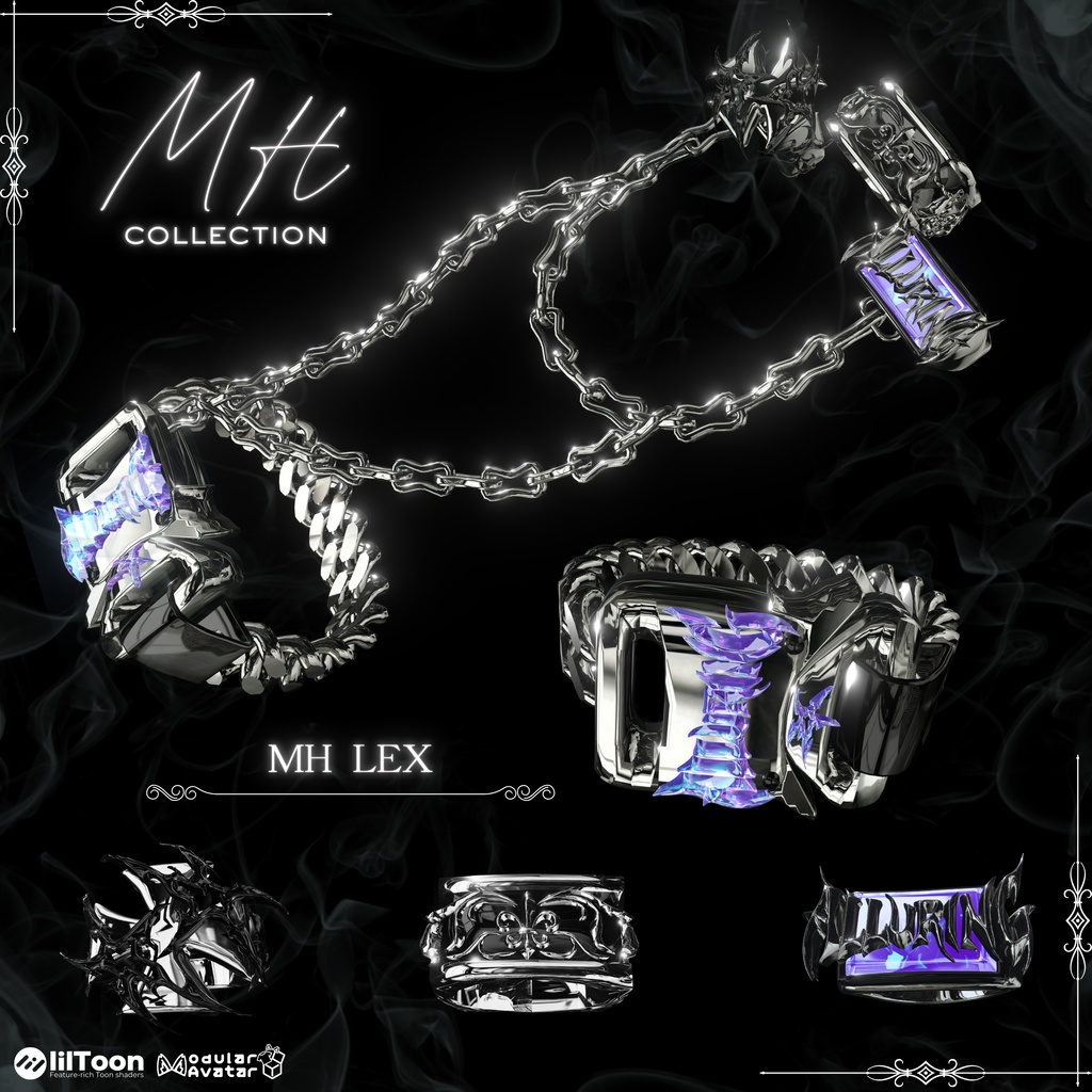 【VRC想定/19アバター対応】【MA対応】MH LEX RingChainBangle