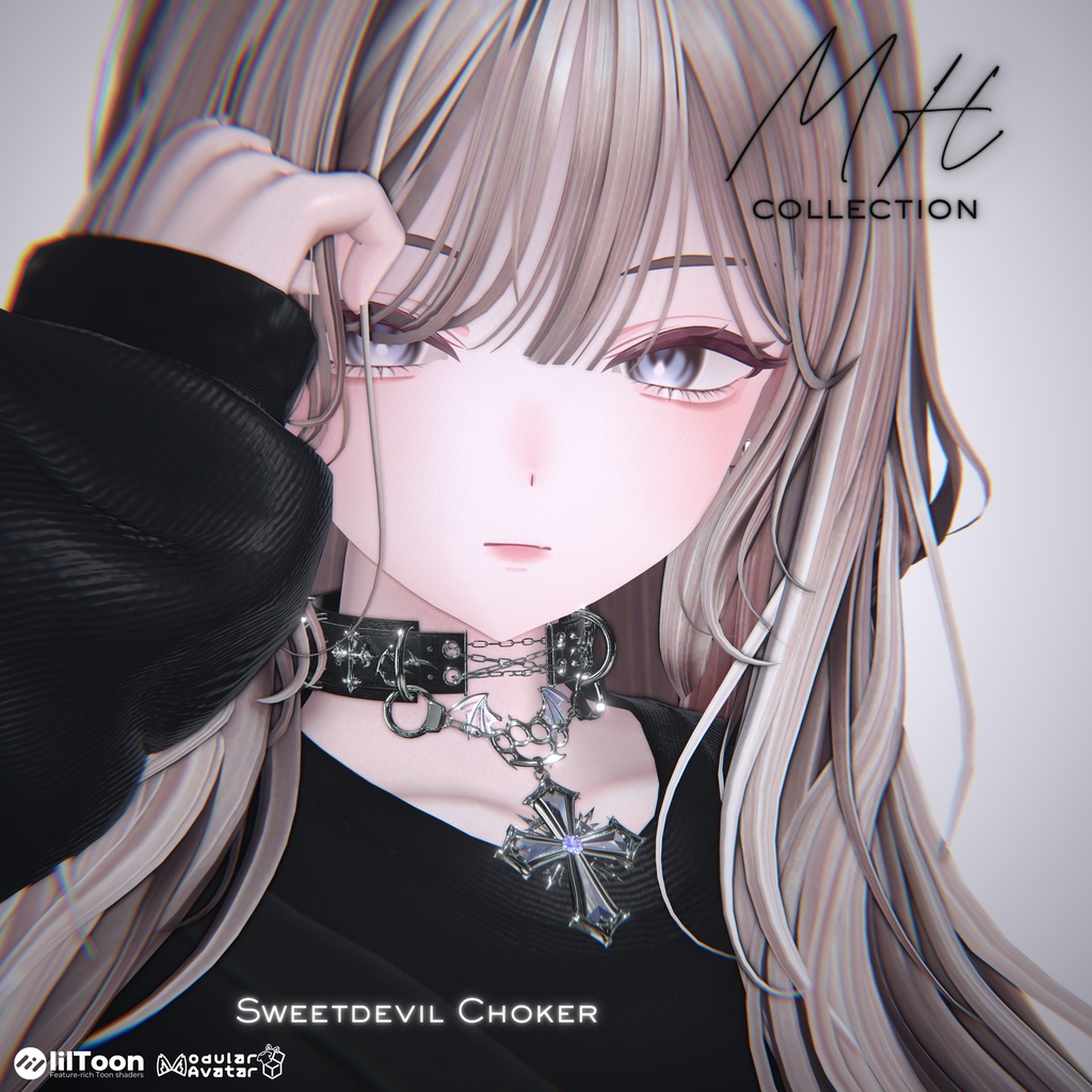 【VRC想定/21アバター対応】【MA対応】MH Sweetdevill Choker