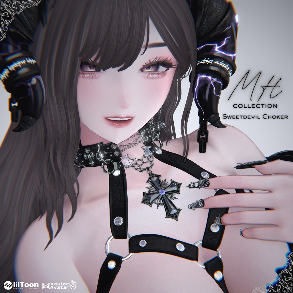 【VRC想定/21アバター対応】【MA対応】MH Sweetdevill Choker