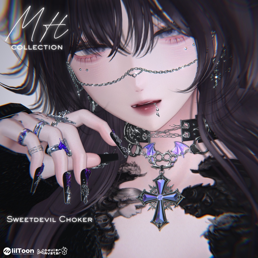 【VRC想定/21アバター対応】【MA対応】MH Sweetdevill Choker