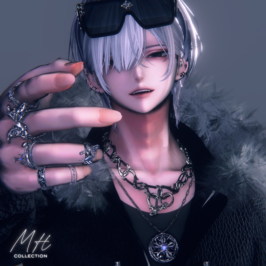 【VRC想定/21アバター対応】【MA対応】MH Rim99 Glasses&Necklace