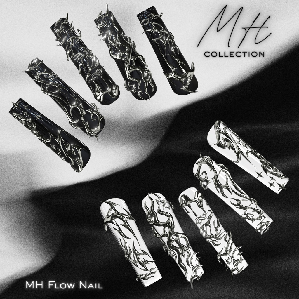 【VRC想定/21アバター対応】【MA対応】MH Flow Nail