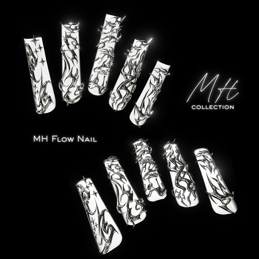 【VRC想定/21アバター対応】【MA対応】MH Flow Nail