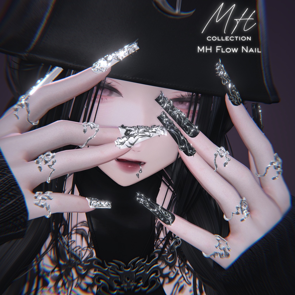 【VRC想定/21アバター対応】【MA対応】MH Flow Nail