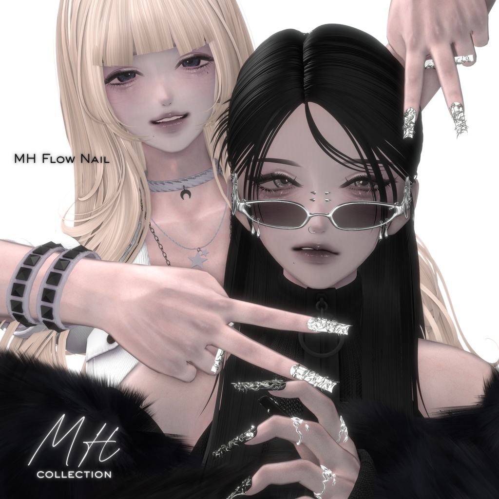 【VRC想定/21アバター対応】【MA対応】MH Flow Nail