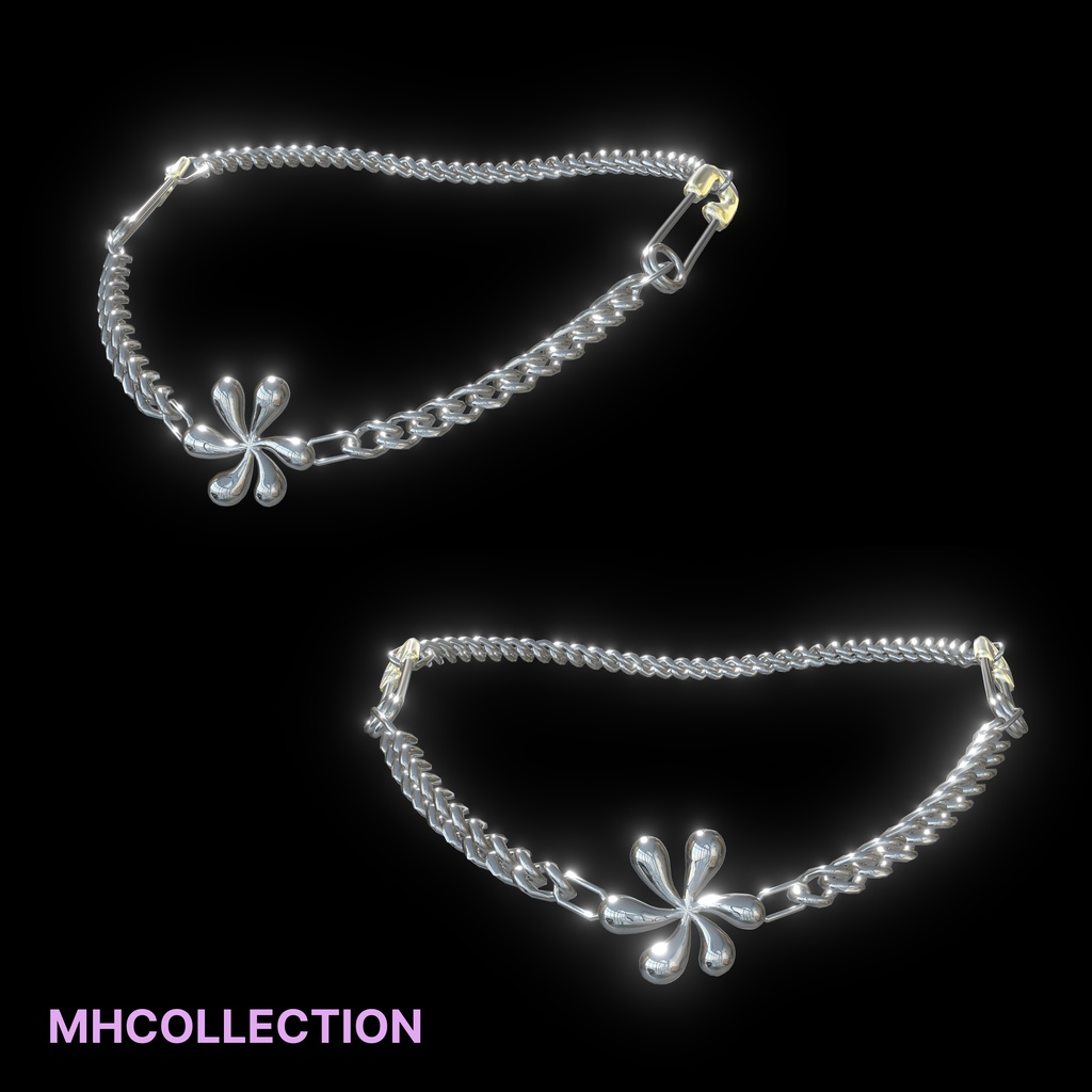 【VRC想定/22アバター対応】【MA対応】MH Adorbs Necklace+Bracelet+Keychain