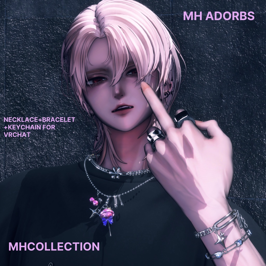 【VRC想定/22アバター対応】【MA対応】MH Adorbs Necklace+Bracelet+Keychain
