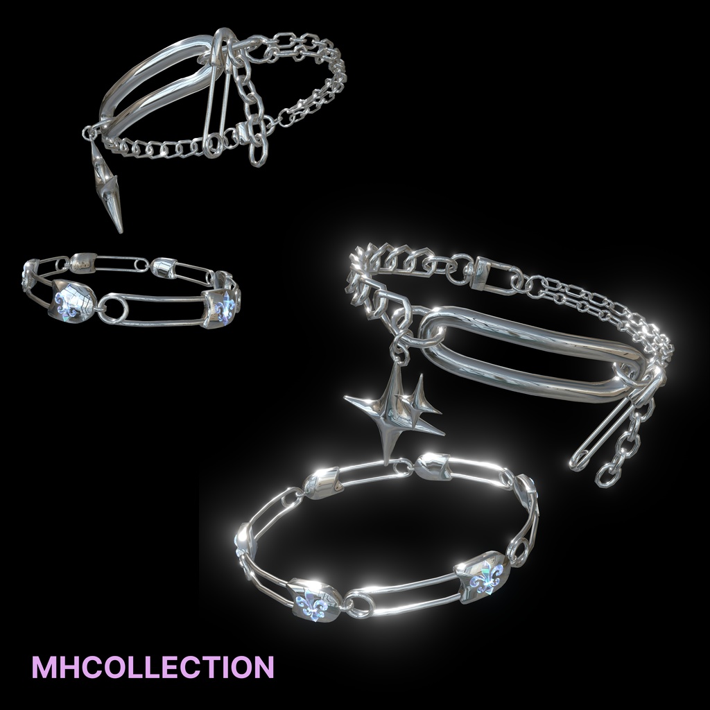 【VRC想定/22アバター対応】【MA対応】MH Adorbs Necklace+Bracelet+Keychain